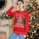 ZenGents Women Ugly Christmas Sweatshirt Long Sleeve Shirts O-neck Pullover (Red, XXL)