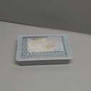 WIBIMEN Mini Ice Cube Trays, 0.55 Tiny Pebble Ice for Iced Coffee & Cocktails, Fast Chill, Easy Twist Release, Stackable with Lid & Storage Bin (2 Pack, Blue)