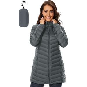 Women's Hooded Lightweight Packable Puffer Jacket Warm quilted insulation, zippered pockets, wind-resistant comfort, packs easily for travel, daily wear and commuting, Small