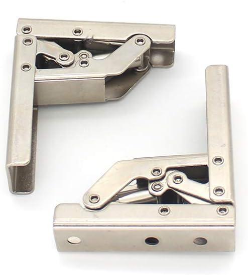 90 Degree Folding Door/Shelf Hinge Hidden Bracket Table Holder Furniture Parts(2pc)
