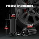 24pcs M14x2.0 Wheel Lug Nuts Black Thread XL Spline Lug Nuts Replacement for 2003-2014 Ford F150 Expedition Lincoln Navigator