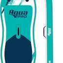 Aqua PRO Halcyon Adventure Inflatable Stand-Up Paddleboard iSUP, Scalloped Wide Stable Design with Non-Slip EVA Deck, Includes Paddle, Ankle Leash, Pump and Carry/Storage Bag (10' 6")