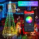 HOLILLUMA 7FT Outdoor Christmas Tree, RGB Color Changing Pre-lit Smart Cone Christmas Tree with LED Lights, App&Remote Control, DIY Multi-Color Lightshow, Music Sync, Christmas New Year Decoration