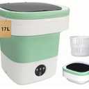 Portable Washing Machine 17L, Foldable Mini Washer with Spin Dryer, 3 Cleaning Modes for Baby Clothes, Underwear & Socks, Compact Laundry Machine for Travel, Dorms & Camping