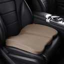 LARROUS Comfort Memory Foam Seat Cushion for Car Seat Driver, Tailbone (Coccyx) Pain Relief Pad for Driving, Office Chair (Beige)