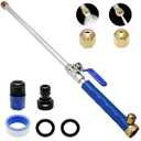 Jet Nozzle Power Washer for Garden Hose, Upgraded 2-In-1 High Pressure Wand With 2 Different Nozzles And Quick Connectors Hose Nozzle High Pressure Attachment for Patio Car Pet Window Washing - Blue
