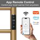 Electric Towel Rack with Voice Control for Alexa & Google Home,TUYA-Wall-Mounted Bathroom Heating Towel Warmer,Plug-in,26.77x20.47x4.39in,Stainless Steel Material,Gold6 Bars
