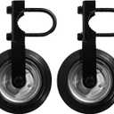 Gate Wheels for Metal Tube Gate with 1-5/8" Thru 2-1/8" Gate Frames, Gate Support Wheel for Chain Link Gate Wheel, Prevent Gate from Dragging, Black (Pack of 2)