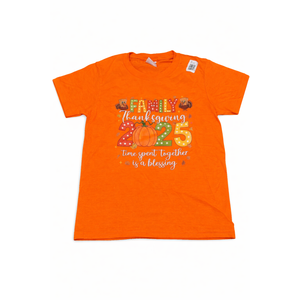 Family Thanksgiving 2025 Thanksgiving Crew Turkey Matching T-Shirt, 5-6 Years Old