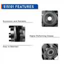 PAROD 515101 4X4 4WD Front Wheel Hub & Bearing Assembly Compatible with 2006-2008 Dodge Ram 1500, 2500, 3500 8lugs w/ABS