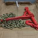 Ratchet Chain Binder 5/16" -3/8" Grade 70 and 5/16"10ft Chains Includes (2) Binders and (2) Chains, Load Binder for Binder Chain with Grappling Hook