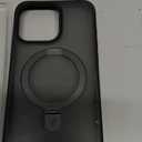 TORRAS Magnetic Ostand for iPhone 15 Pro Max Case, Military Grade Drop Tested, Compatible with MagSafe, Built in Kickstand, Translucent Slim Back Soft Edge 6.7 inch 2023, Frost Black