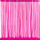 10x10 Hot Pink Tulle Backdrop Curtains for Parties, Sheer Backdrop Curtain Wedding Photo Background Drapes for Baby Shower Photography Birthday Party