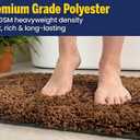 Muddy Mat Fluffy Bathroom Rugs 2 Piece Set, Soft Absorbent Microfiber Bath Mats, Non Slip, Quick Dry, Machine Washable for Floor, Tub, Shower & Toilet, Brown 20"x30" + 20"x20" U-Shaped