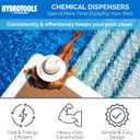 SWIMLINE HYDROTOOLS Chlorine Floater Dispenser For Above Ground & Inground Pools Spas | Solar Powered LED Light-Up Colorful Globe Pool Decoration |Large Capacity Floating 3-Inch Chlorine Bromine Tabs
