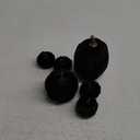 9Pcs Black Mini Halloween Pumpkins Artificial Velvet Fabric Pumpkin Assorted Fall Mantel Table Centerpiece Farmhouse Kitchen Thanksgiving Decorations