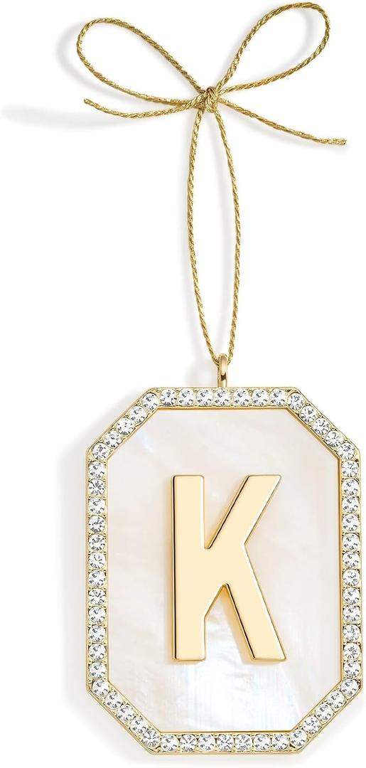 Christmas Initial Ornaments, Letter K Ornaments for Christmas Tree, Hanging Ornament for Mother Best Friends Sister Wife