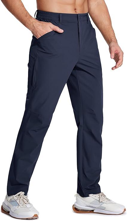 MAGCOMSEN Men's Lightweight Hiking Pants with 4 Pockets Water Resistant Quick Dry Fishing Travel Work Outdoor Pants US 40