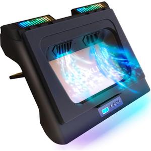 KLIM Everest Laptop Cooling Pad | New | Powerful Turbo-Fan 4300 RPM Laptop Cooler | Sealed Foam for Maximum Performance | Avoid Overheating and Protect Your Gaming Laptop | 14-17.3 in (Black)