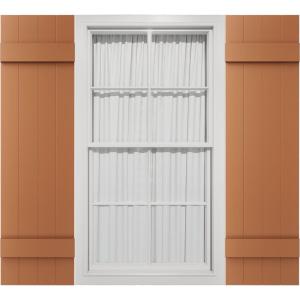 14"W x 51"H Mid-America Vinyl, Standard Size Four Board Joined Shutters, w/Installation Shutter-Lok's & Matching Screws (Per Pair), 471 - Treated Cedar