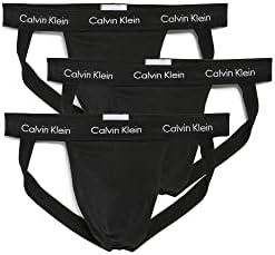 Calvin Klein mens Cotton Stretch 3-pack Jock Strap, Small Size