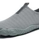 Water Shoes Womens Mens Quick-Dry Aqua Yoga Socks Barefoot Swim Pool Beach Shoes for Walking Hiking Diving Surf Ootdoor Water Sports (Grey)