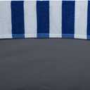 DII Stripe Beach Lounge Chair Towel with Fitted Top Pocket, 26x82, Blue