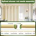 YNL Gold Shower Curtain Rod 36-84 Inch(3-7ft), No Slip No Drill Stainless Steel Spring Tension Curtain Rod, No Rust Shower Rod Adjustable For Bathroom Window Bedroom