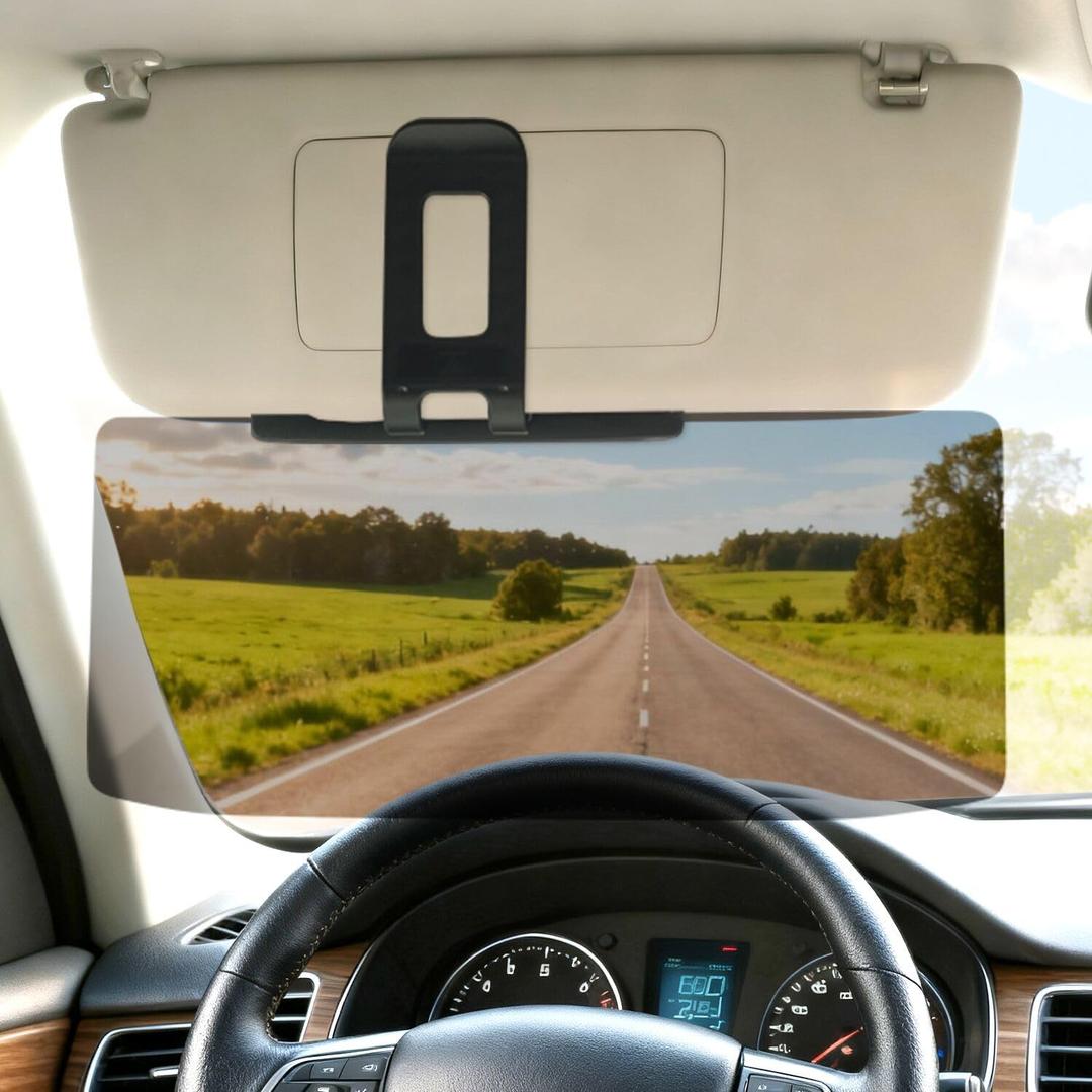 Car Visor Extender Sun Blocker - Polarized Anti-Glare Sun Visor Extender - Car Visor Extension for Night Driving, Universal Angle Adjustable UV 400 Protector