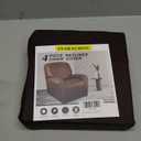 Leather Look Recliner Chair Covers Stay in Place 4-Piece Lazy Boy Recliner Slipcovers for Reclining Chair Furniture Protector Spandex Fabric Washable (X-Large, Chocolate) 