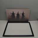 Black Framed Dark Academia Wall Art Ghost In Magical Forest Poster For Halloween Victorian Gothic Room Wall Decor-Vintage Goth Art Canvas Prints Picture Hang To Bedroom (24L" x 16W", Hq1)