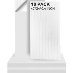 10 Packs Acoustic Panels, Large 47" X 24" X 0.38" Soundproof Wall Panels, Self-adhesive Sound Absorbing Dampening Panel, Sound Proof Panels for Walls Home Studio and Office (White)
