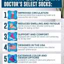 Doctor's Select 3 Pairs Plus Size Compression Socks Wide Calf - Bamboo Viscose Knee High Socks | Circulation Support