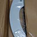 Mayfair Padded Toilet Seat with Chrome Hinges, Soft Vinyl over Wood Core Seat, Made in USA, Elongated, White