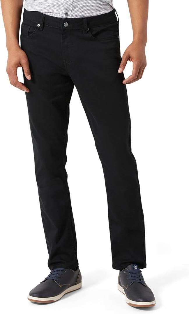 DKNY Mens Pants - Slim Fit Business Casual Pants for Men | Ultra Soft Mens Chino Stretch Work Pant | Everyday Casual Slacks (33W x 30L, Black)