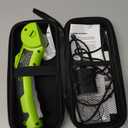 Cordless Electric Scissors: 4V Rechargeable Rotary Cardboard Cutter, 3000mAh Battery, with LED Light, 2 Blades, Box Cutter for Fabric Carpet Carton Plastic Leather Cloth (Green)