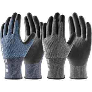 LANON Gardening Gloves for Men Women, 2 Pairs Nitrile Coated Garden Gloves with Grip, Breathable B.COMB AIR Technique, Dusty Olive & Bluebird, Large