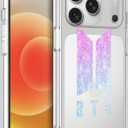 Compatible for iPhone 17 Pro Max Case, Cool Unique Design Soft TPU Shockproof Clear Case for Men/Women/Girl/Boy(Fashion-BTS-9)