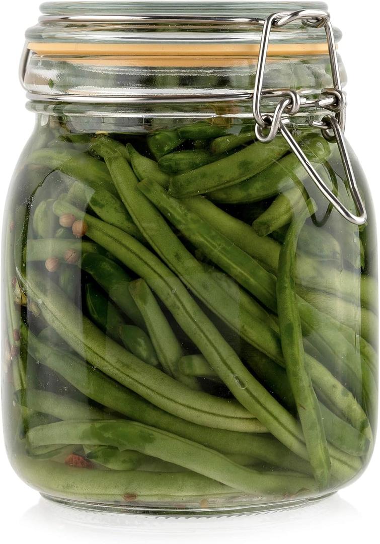 Galashield 32 oz Glass Jars with Lids Food Storage Jars with Airtight Lids Leak Proof Glass Canisters Kitchen Jars