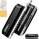 EAST TOP FORERUNNER 2.0 Without Valves Chromatic Harmonica 12-Hole 48 Tones C Key Chromatic Mouth Organ Harmonica for Adults,Beginners and Students As Gift