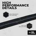 Tough Headwear Thin Elastic Headbands for Men - Sports Hair Head Band for Women & Men - Non Slip Mens Workout Headband - Running or Soccer Headband - 6-Pack (Black)