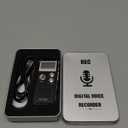 Digital Voice Recorders 8GB Audio Recorder Voice Activated Recorder for Lectures, Meetings, Interviews Recording Device with Microphone USB Cable, MP3 Player (8GB,Black)