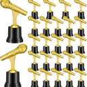Tondiamo Gold Microphone Trophy Award Microphone Music Awards 2.76 x 5.12 Inches Microphone Trophy Bulk Gold Microphone Decoration Microphone Party Favor for Home Office Decorative