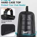 findway Golf Travel Bags for Airlines with Wheels and ABS Hard Case Top, Protect Your Clubs, Waterproof 1680D Oxford Fabric and Oversize Tank Wheels, Lightweight and Easy to Maneuver
