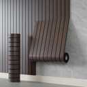 YLL YLL PVC Slat Wall Panel Peel and Stick 236"x 15.7" Faux Smoked Wood Grain Slat Panel Self-Adhesive Wallpaper Soundproof 3D Wall Panels