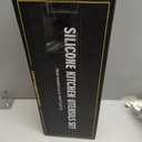 Umite Chef Kitchen Cooking Utensils Set, 33 pcs Non-Stick Silicone Cooking Kitchen Utensils Spatula Set with Holder, Wooden Handle Silicone Kitchen Gadgets Utensil Set (Khaki)