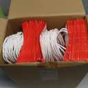 AmazingSpark 100 Pieces Valentines Day Gift Bags with Handle Red Treat Candy Goodie Bags with Stripe Polka Dot Wave Patterns for Mothers Day Party Favors Gift Wrapping