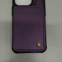 Vinich for iPhone 15 Pro Wallet Case with Card Holder, RFID Blocking Credit Slots Kickstand Shockproof Phone Cover for Women Men, Purple (for iPhone 15 Pro - 6.1")