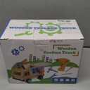 Aliex 38PCS Kids Wooden Truck Tool Set with Toy Drill for Toddlers Ages 3 4 5 6,Montessori STEM Educational Learning Construction Workbench Pretend Play Tool Kit,Birthday Sensory Gift for Boys Girls