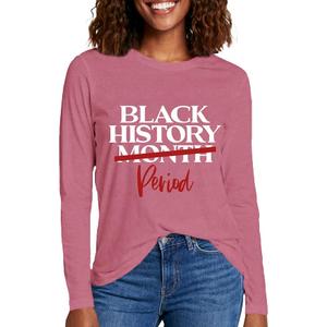 Womens Black History Month Shirts Africa American Tshirts Black Pride Long Sleeves (Pink,XL)